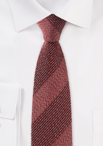 Corbata de caballero Loosely Woven Bordeaux Stripe