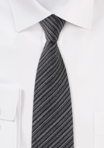 Slatted Men's Tie Anthracite Structure