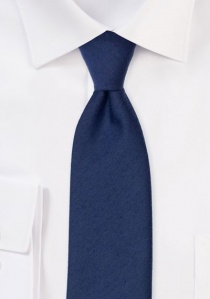 Krawatte einfarbig melierte Struktur navyblau