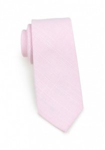 Corbata de algodón moteado rosado