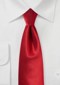 Corbata de hombre estructurada en rojo uni