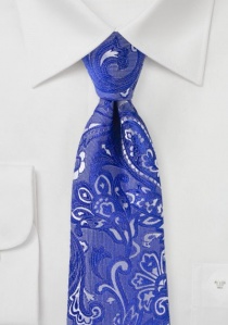 Corbata de caballero Solid Paisley Pattern Royal