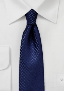 Corbata de hombre con patrón de estructura en azul