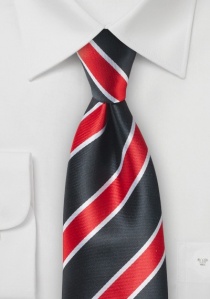 Corbata tradicional con diseño de rayas rojo perla
