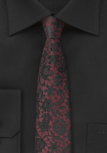 Corbata de caballero diseño mosaico rojo vino