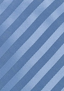 Corbata clip azul claro rayada