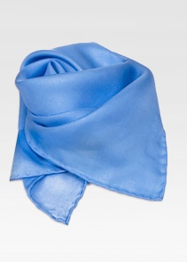 Pañuelo de seda azul hielo monocromo