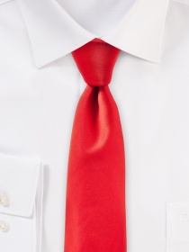 Corbata de negocios de seda con brillo sutil rojo