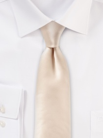 Corbata de seda brillo refinado marfil