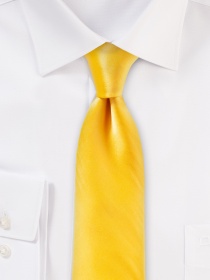 Corbata de seda brillo refinado amarillo dorado