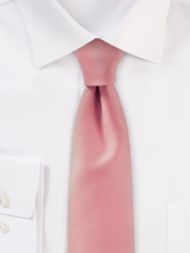 Corbata de seda elegante de color rosa satinado