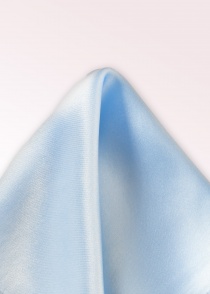 Pañuelo de bolsillo de seda monocromo azul cielo