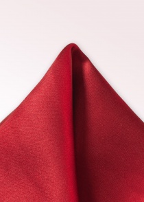 Pañuelo de bolsillo de seda liso rojo