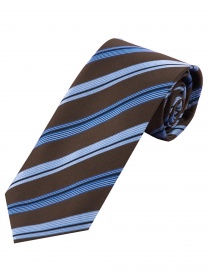 Corbata de negocios a rayas azul cielo marrón