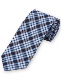 XXL corbata tartán azul marino azul claro