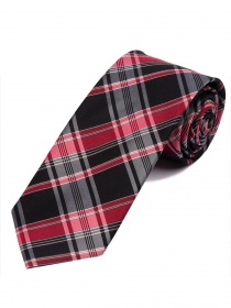 XXL corbata cuadros rojo negro