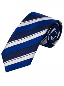 Corbata de negocios diseño a rayas azul noche