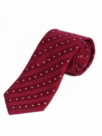 Corbata business slim lunares rayas rojo oscuro