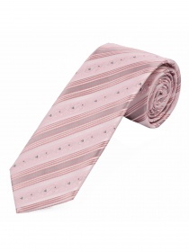Corbata de negocios lunares estrechos rayas rosa