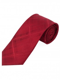 Business Tie Slim Structure Pattern Rojo Oscuro