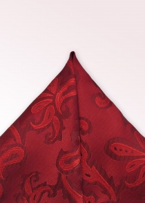 Pañuelo de bolsillo estampado paisley rojo medio