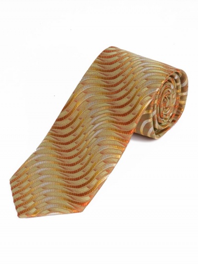 Corbata de caballero Wave Pattern Amarillo Dorado