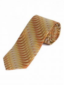 Corbata estrecha de caballero estampado de ondas