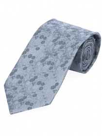 Elegante corbata con diseño de zarcillos gris