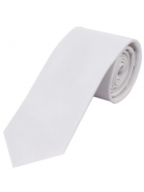 Corbata de raso de seda blanca lisa
