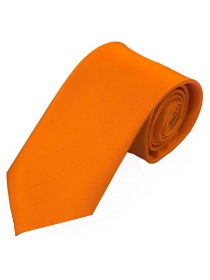 Satin-Krawatte Seide monochrom orange