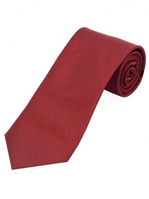 Corbata de raso de seda lisa roja mediana