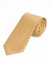 Corbata de negocios rayas finas amarillo blanco