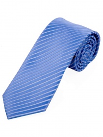 Corbata rayas finas azul hielo blanco perla