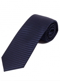 Krawatte dünne Streifen teerschwarz nachtblau