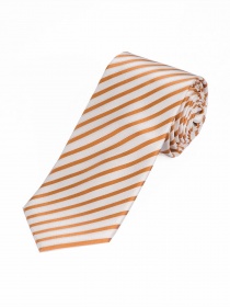 Corbata Estrecha Líneas Finas Blanco Amarillo