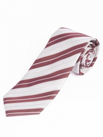 Corbata de rayas Blanco Nieve Rojo Burdeos