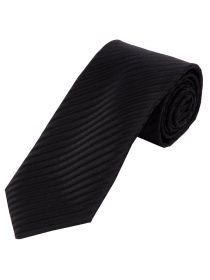 Corbata de línea lisa estructura negra