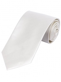 Corbata línea lisa superficie blanco perla