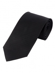 Corbata de hombre de línea lisa Tinta negra