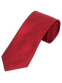 Corbata de línea lisa estructura roja media