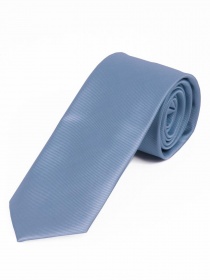 Corbata estrecha raya lisa estructura azul tórtola