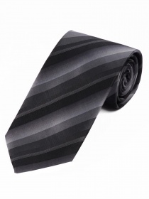 Corbata de rayas negro plata