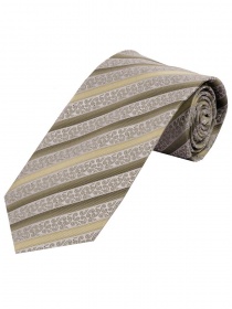 Corbata diseño floral líneas crema