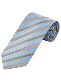 Corbata de rayas Azul paloma Crema
