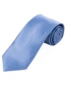 Corbata rayas finas azul hielo blanco perla