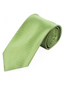 Corbata rayas finas verde perla blanco