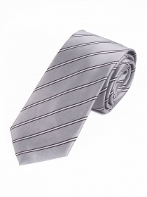Corbata de negocios elegante diseño de rayas plata
