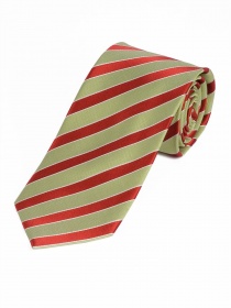 Corbata discreto diseño a rayas verde claro rojo