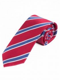 Corbata elegante diseño de rayas rojo blanco azul