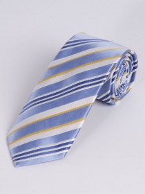 Corbata rayas nobles decoración azul hielo blanco